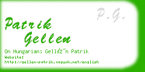 patrik gellen business card